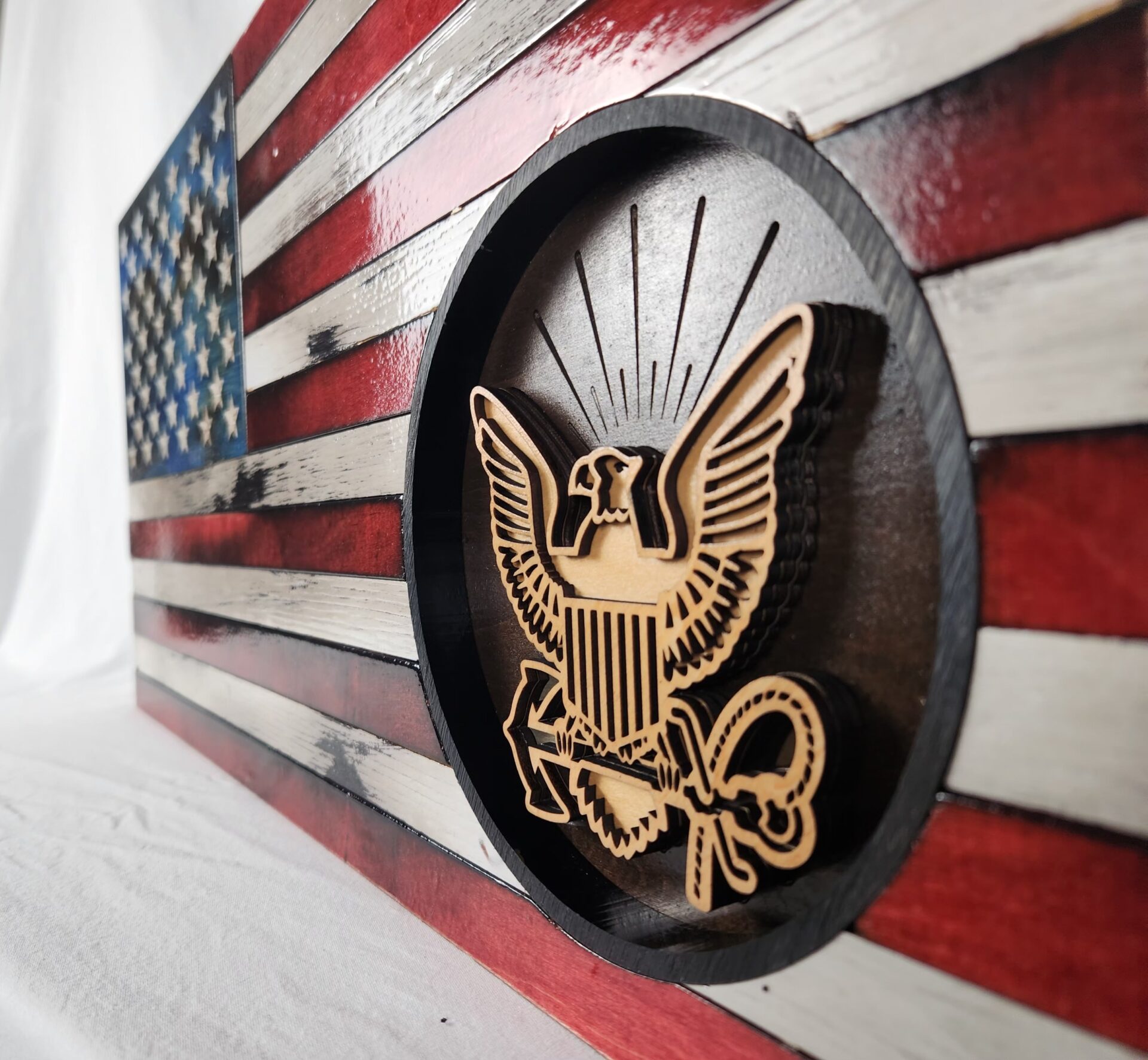 Classic American Flag with Navy Logo - Image 4