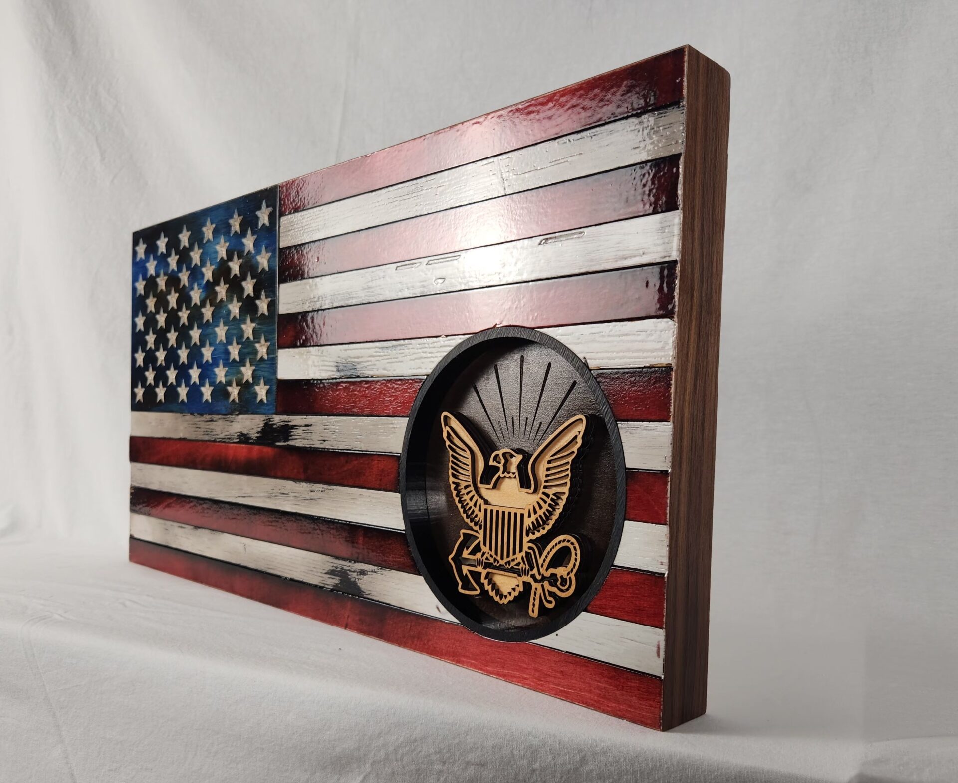 Classic American Flag with Navy Logo - Image 3